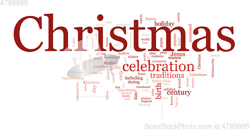 Image of Christmas text cloud