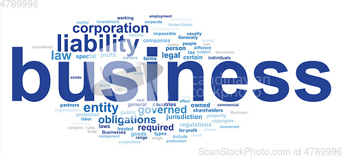 Image of Business text cloud