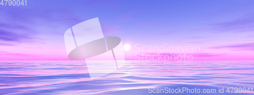 Image of pink and blue sunset wide background