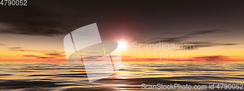 Image of dark sunset wide background