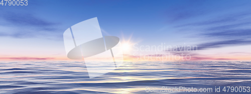 Image of magic sunset wide background