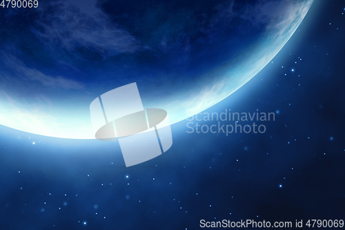 Image of stylish blue planet background