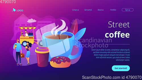 Image of Street coffee concept landing page.