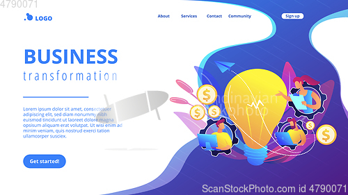 Image of Business trend analysis concept landing page.