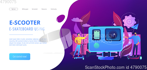 Image of Urban electric transport concept landing page.