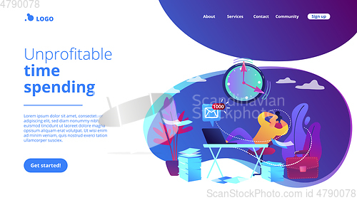 Image of Procrastination concept landing page.