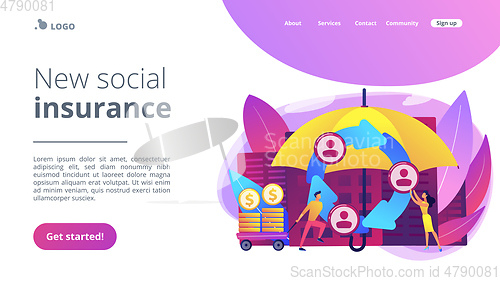 Image of Peer-to-Peer insurance concept landing page.