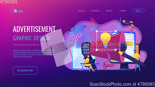 Image of Brand identity concept landing page.
