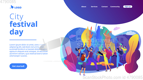 Image of Holi festival concept vector illustration