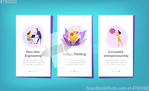 Image of New idea engineering app interface template.