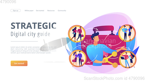Image of Employee sharing concept landing page