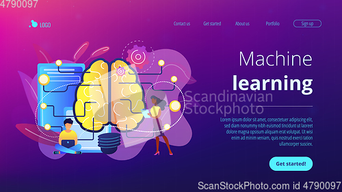 Image of Artificial intelligence concept landing page.