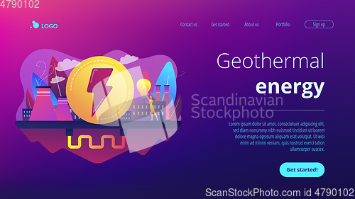 Image of Geothermal energy concept landing page.