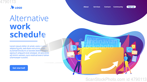 Image of Job sharing concept landing page