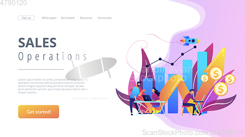 Image of Sales growth concept landing page.