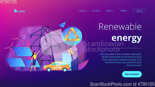 Image of Renewable energy concept landing page.