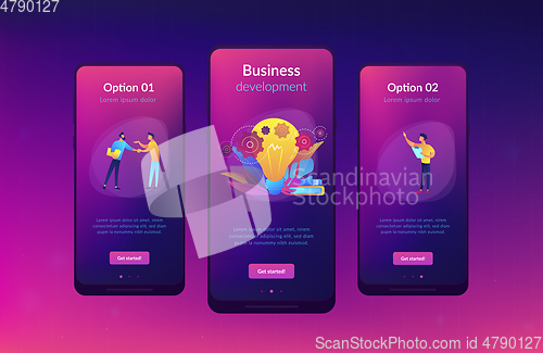 Image of Business idea app interface template.