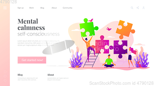 Image of Mindfulness landing page template.