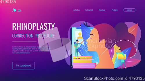 Image of Rhinoplasty concept landing page.