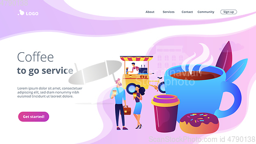 Image of Street coffee concept landing page.