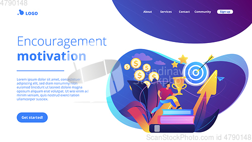 Image of Motivation concept landing page.