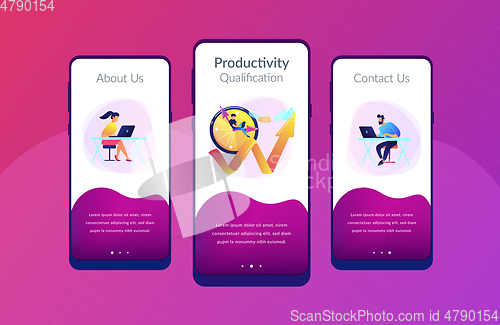Image of Productivity app interface template.