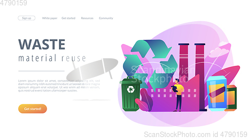 Image of Mechanical recycling concept landing page.