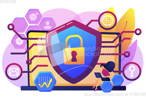 Image of Privacy engineering concept vector illustration.