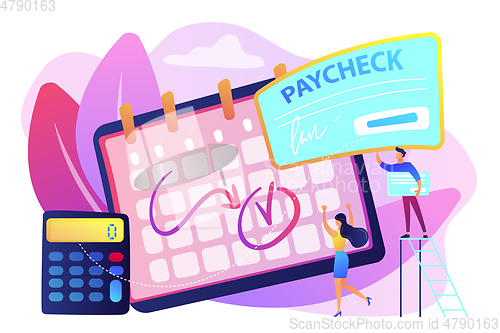 Image of Paycheck concept vector illustration.