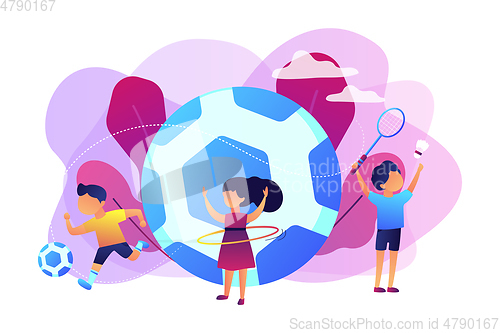 Image of Sport summer camp concept vector illustration.