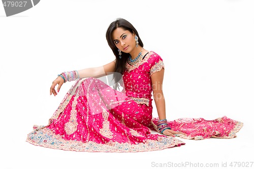 Image of Beautiful Bangali bride sitting