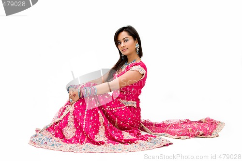 Image of Beautiful Bangali bride sitting