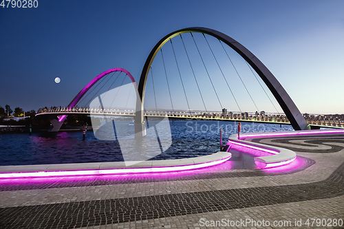 Image of Elizabeth Quay Bridge at Perth Western Australia