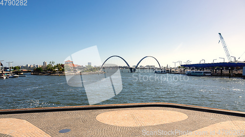 Image of Elizabeth Quay Bridge at Perth Western Australia