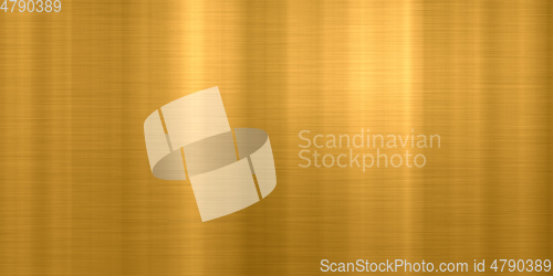 Image of brushed metal golden wide plate banner background