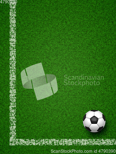 Image of soccer ball on green grass