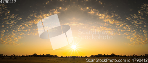 Image of sunset in the desert