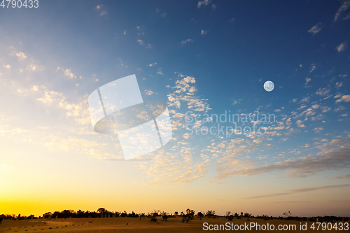 Image of sunset in the desert