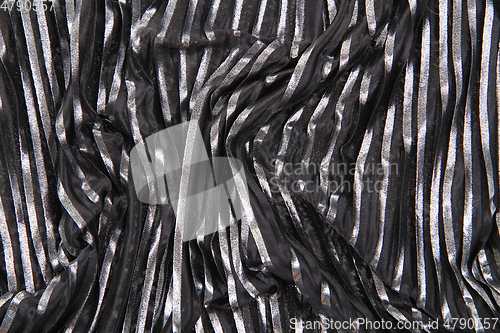 Image of black and silver fabric texture