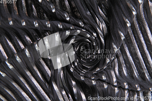 Image of black and silver fabric texture
