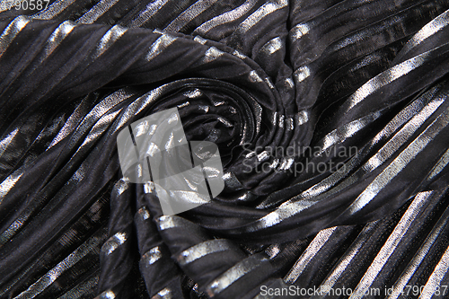 Image of black and silver fabric texture