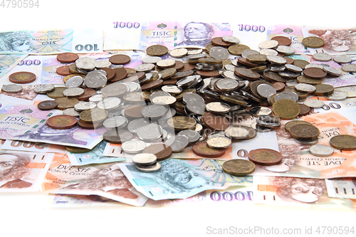 Image of czech money background