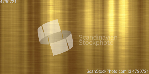 Image of brushed metal golden wide plate banner background