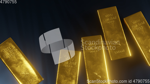 Image of some typical gold ingot