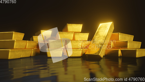 Image of some typical gold ingot