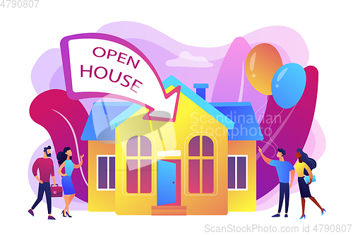 Image of Open house concept vector illustration.