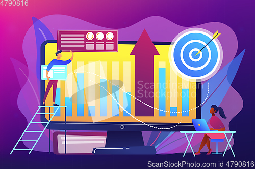 Image of Business Intelligence concept vector illustration.