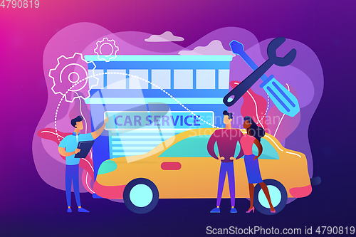 Image of Car service concept vector illustration.