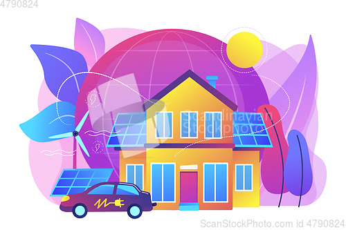 Image of Eco house concept vector illustration.