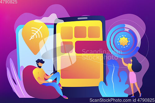 Image of Progressive web app concept vector illustration.